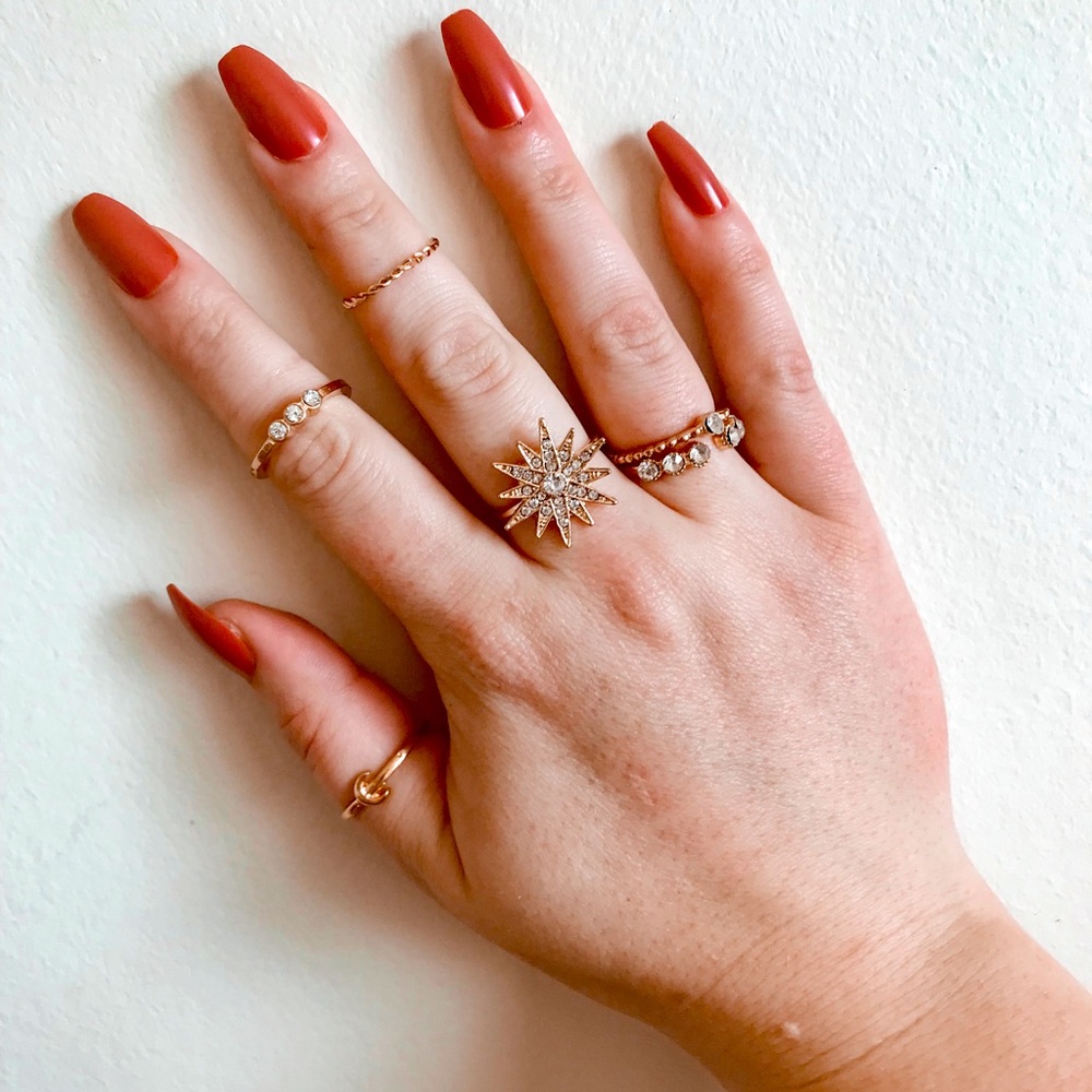Boho ring set.